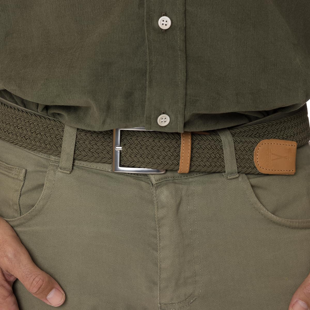 Ceinture tressée - Kaki - Taille unique - Ceinture homme PALÂBA