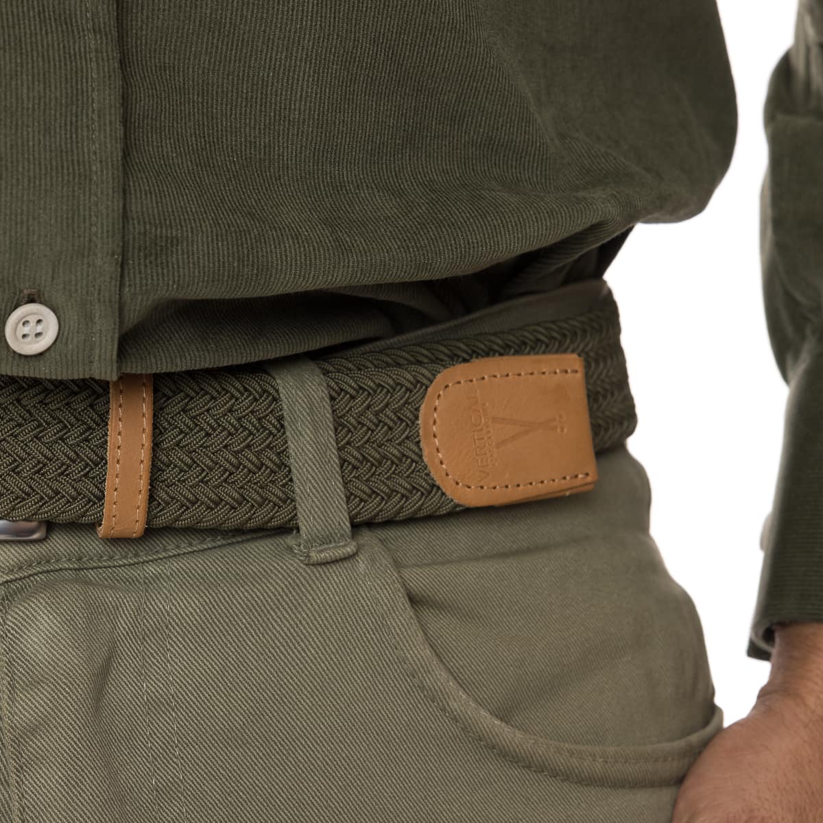 Ceinture tressée - Kaki - Taille unique - Ceinture homme PALÂBA