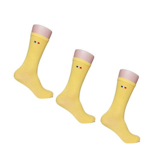 Chaussettes femme jaune - Lot de 3