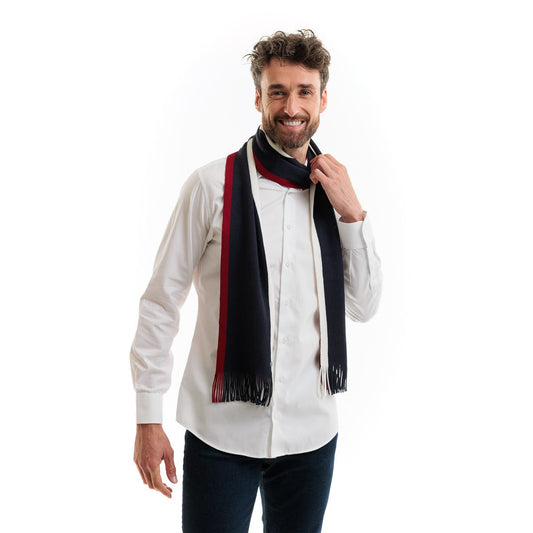 Echarpe homme Bleu Blanc Rouge - Taille unique - Echarpe homme PALÂBA