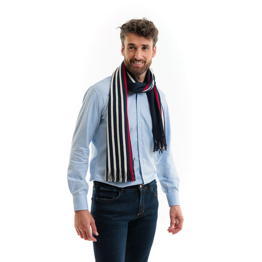 Echarpe homme Bleu Blanc - Taille unique - Echarpe homme PALÂBA