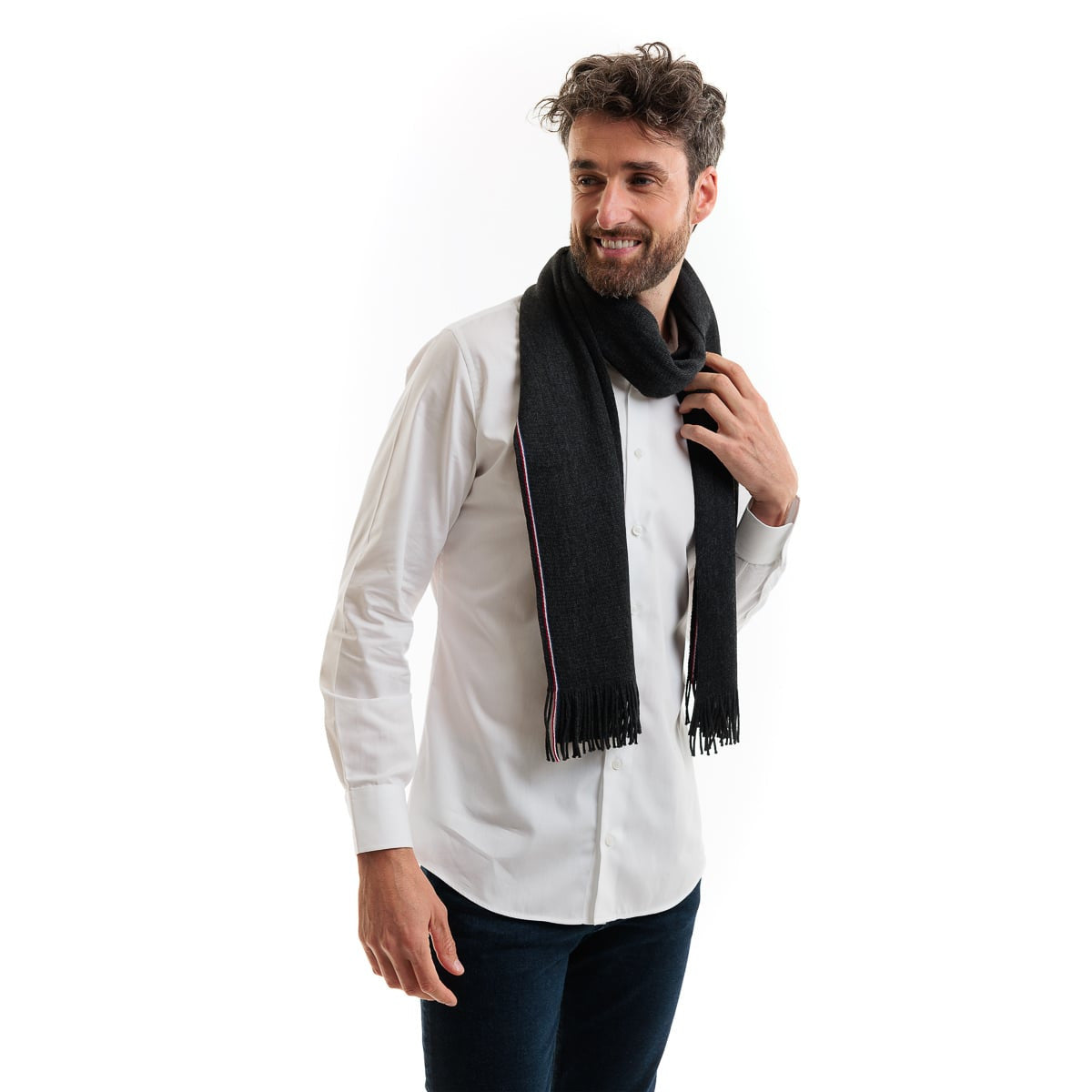 Echarpe homme gris foncé - Taille unique - Echarpe homme PALÂBA