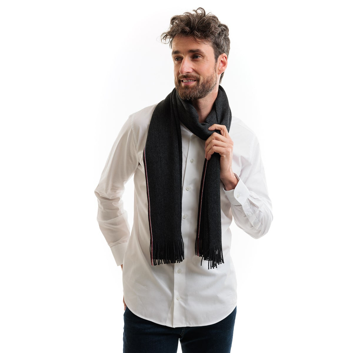 Echarpe homme gris foncé - Taille unique - Echarpe homme PALÂBA