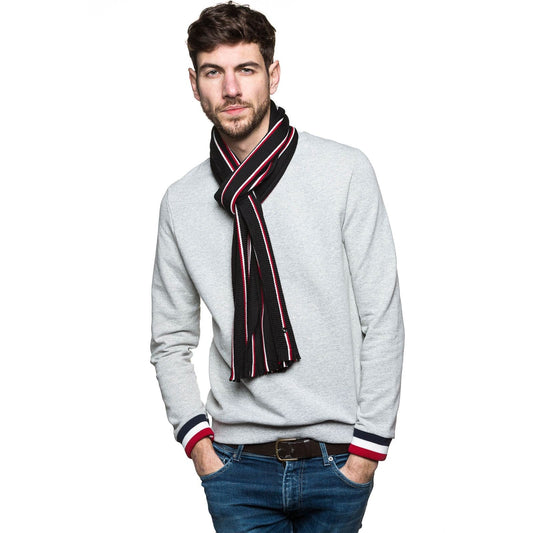 Echarpe homme noire rouge - Taille unique - Echarpe homme PALÂBA