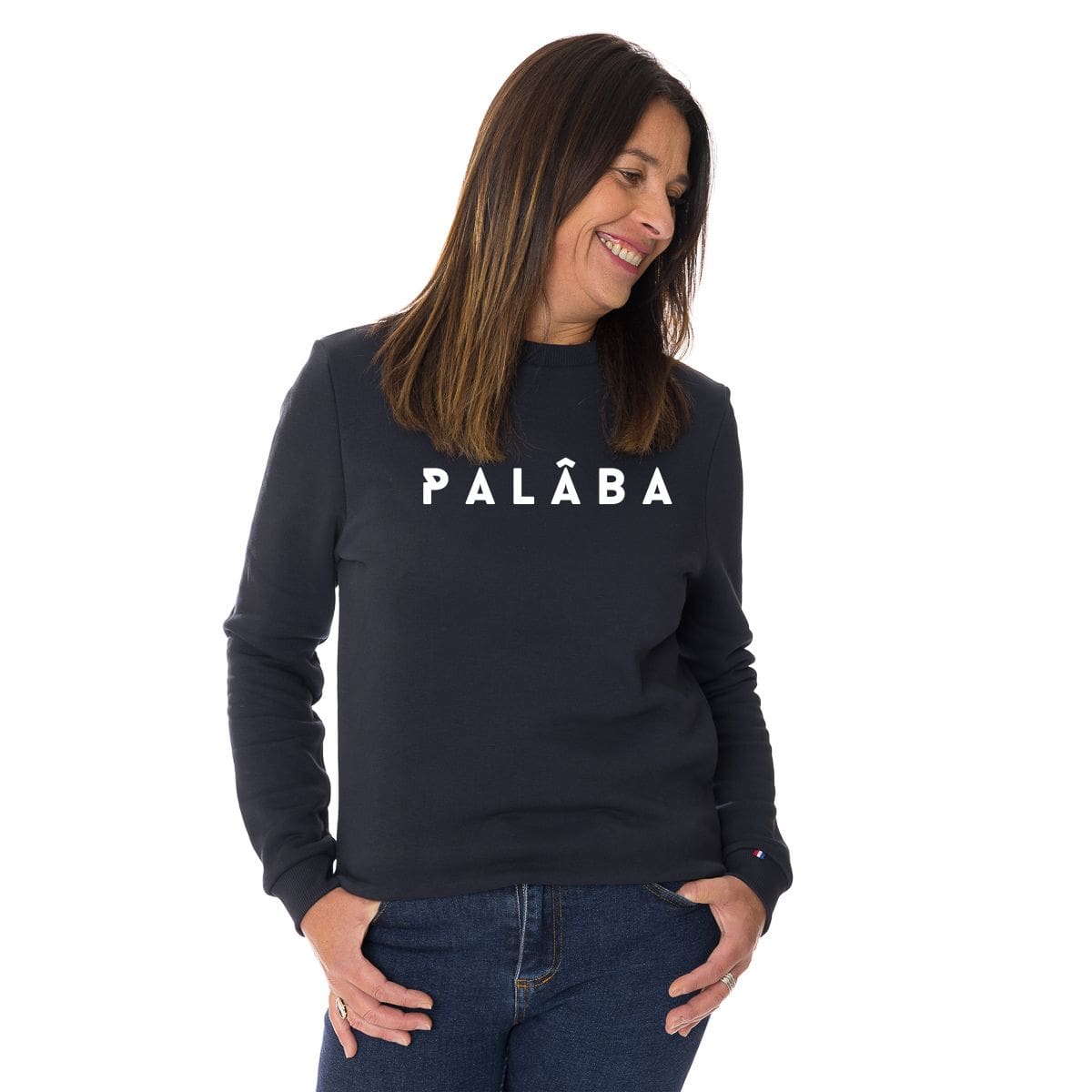 Sweat femme sans capuche - Bleu Marine - PALÂBA - Sweat sans capuche PALÂBA