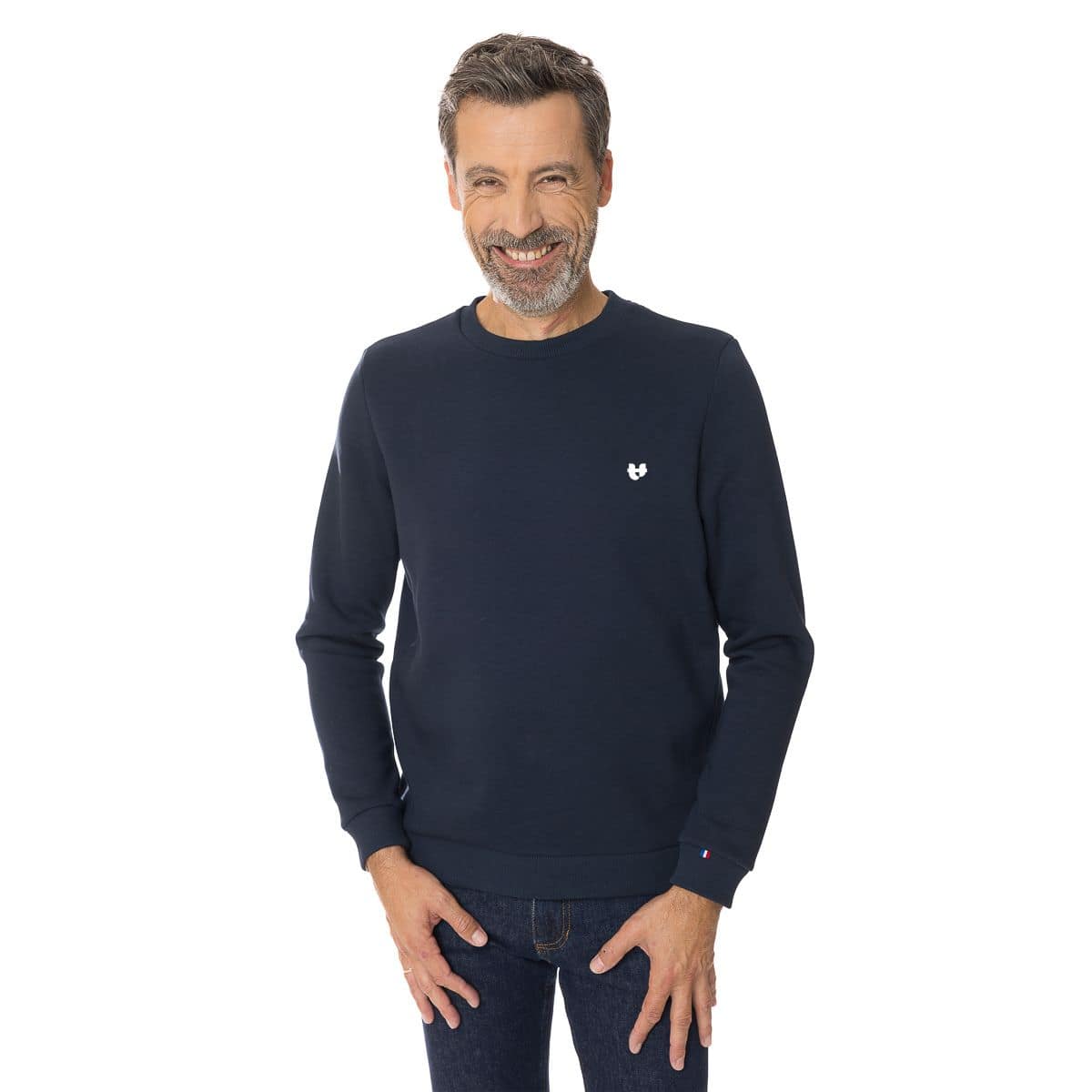 Sweat homme sans capuche - PALÂBA COEUR - Sweat sans capuche PALÂBA