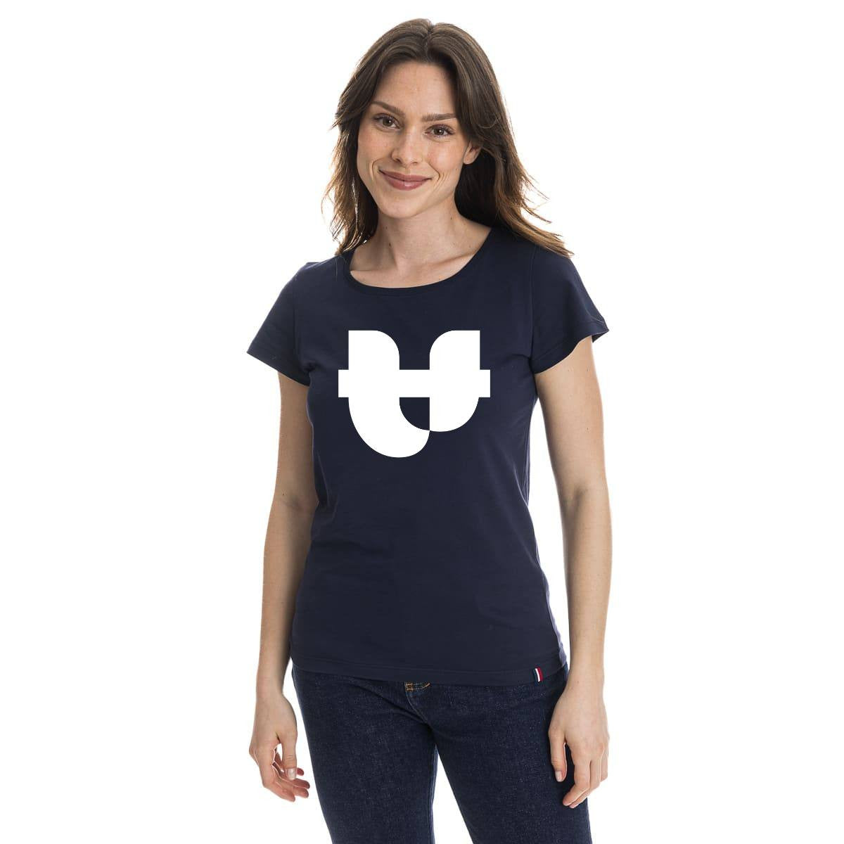 T shirt bleu marine femme GRIFFE PALÂBA - T-shirt femme PALÂBA